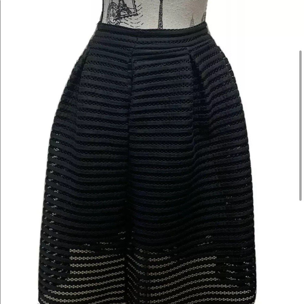 New Isani For Target Women’s Banded Lace Pleated Full Skirt Black XS